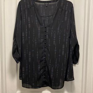 5z Torrid black Harper blouse